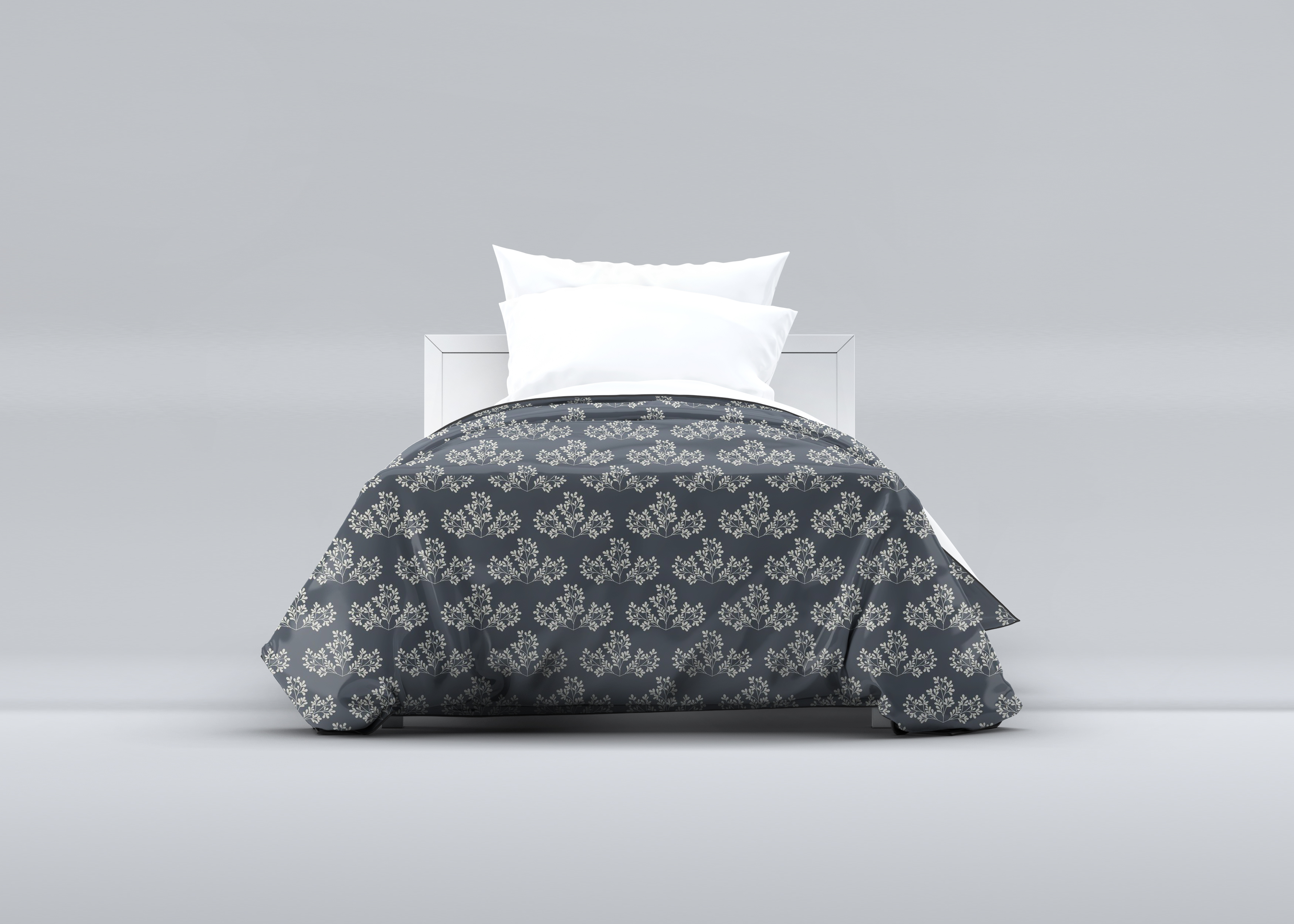 Soft Ivory Leafy Branches