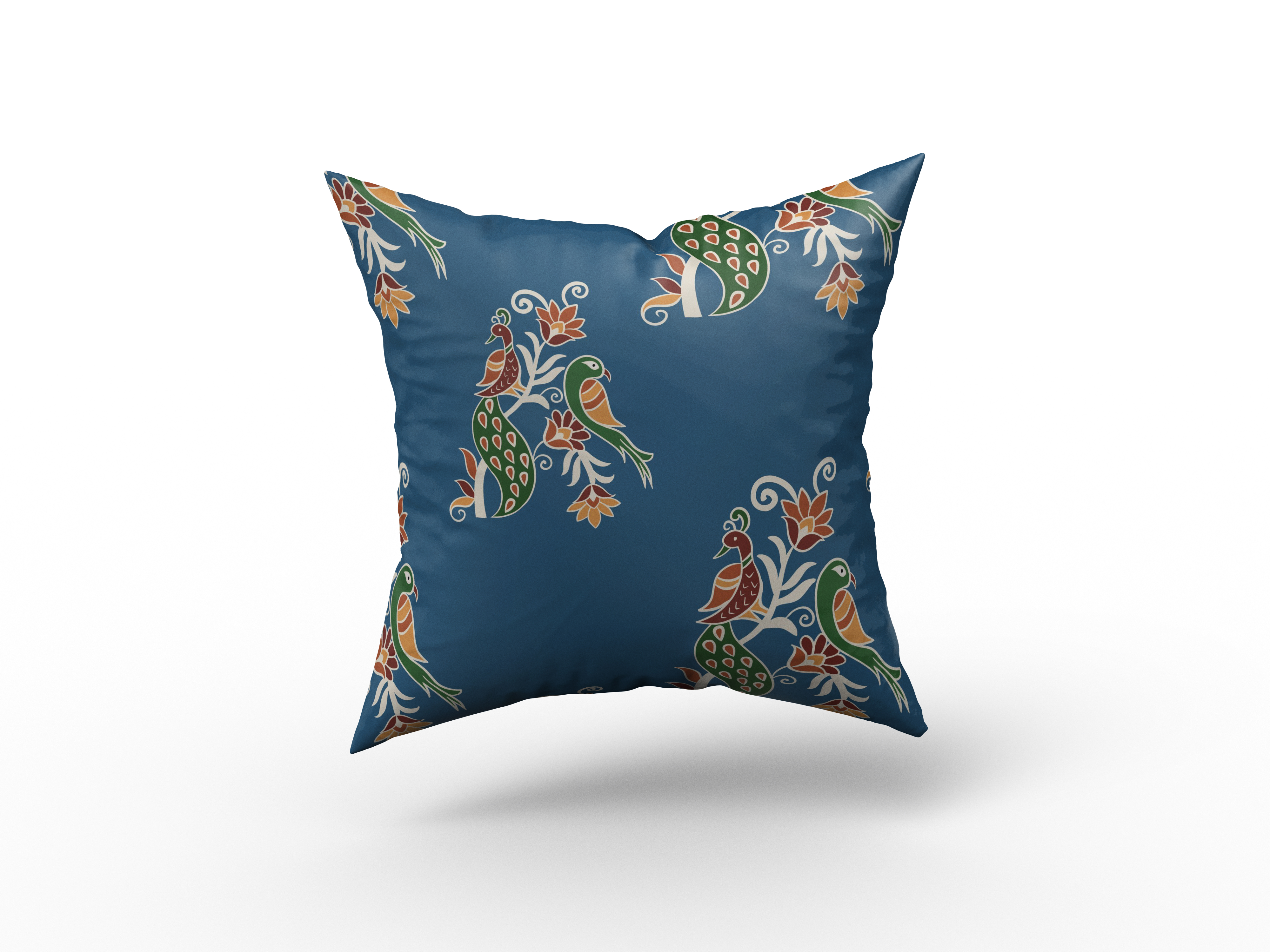 Blue Rajawadi Kalamkari Birds