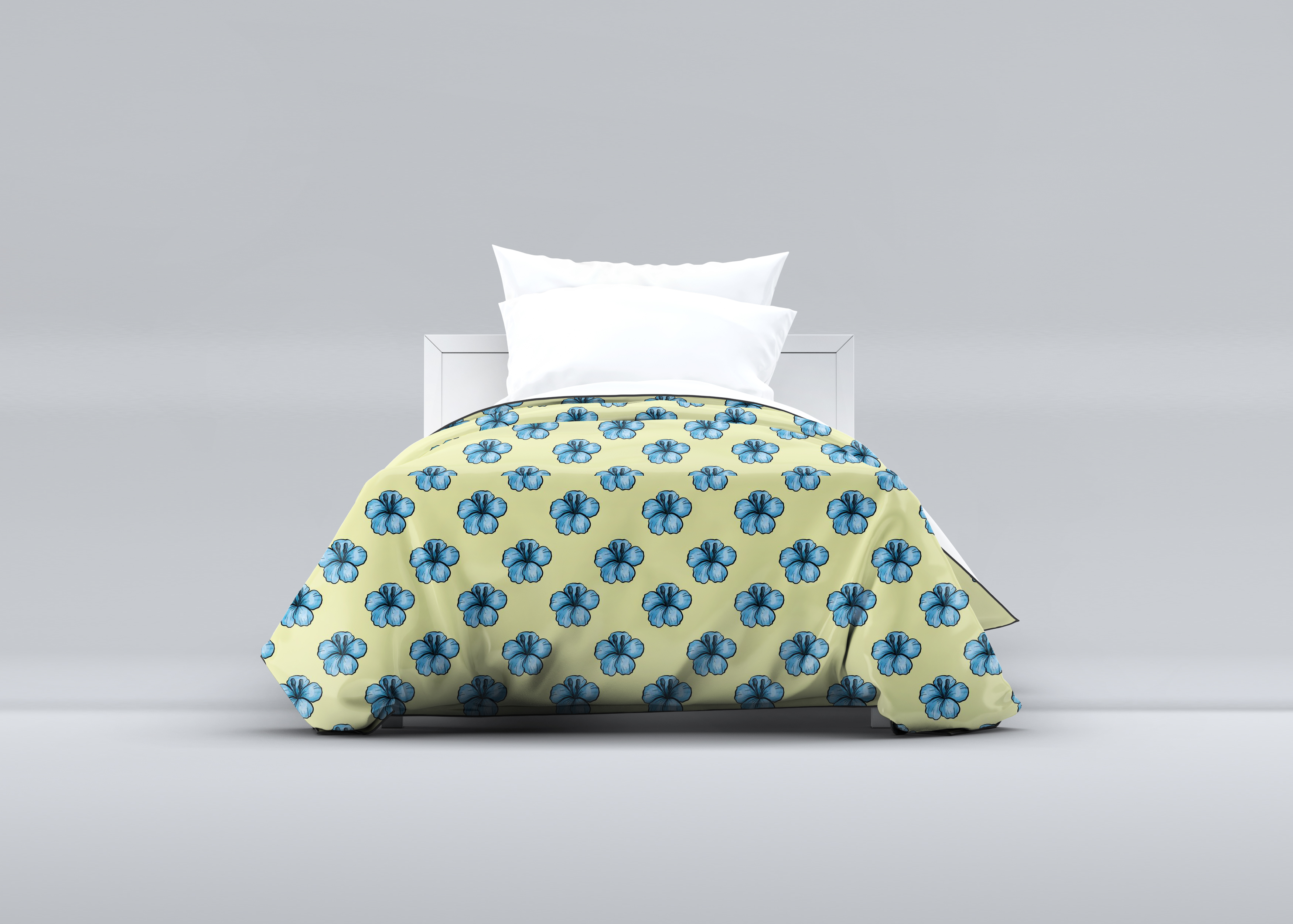 Watercolor Blue Flowers