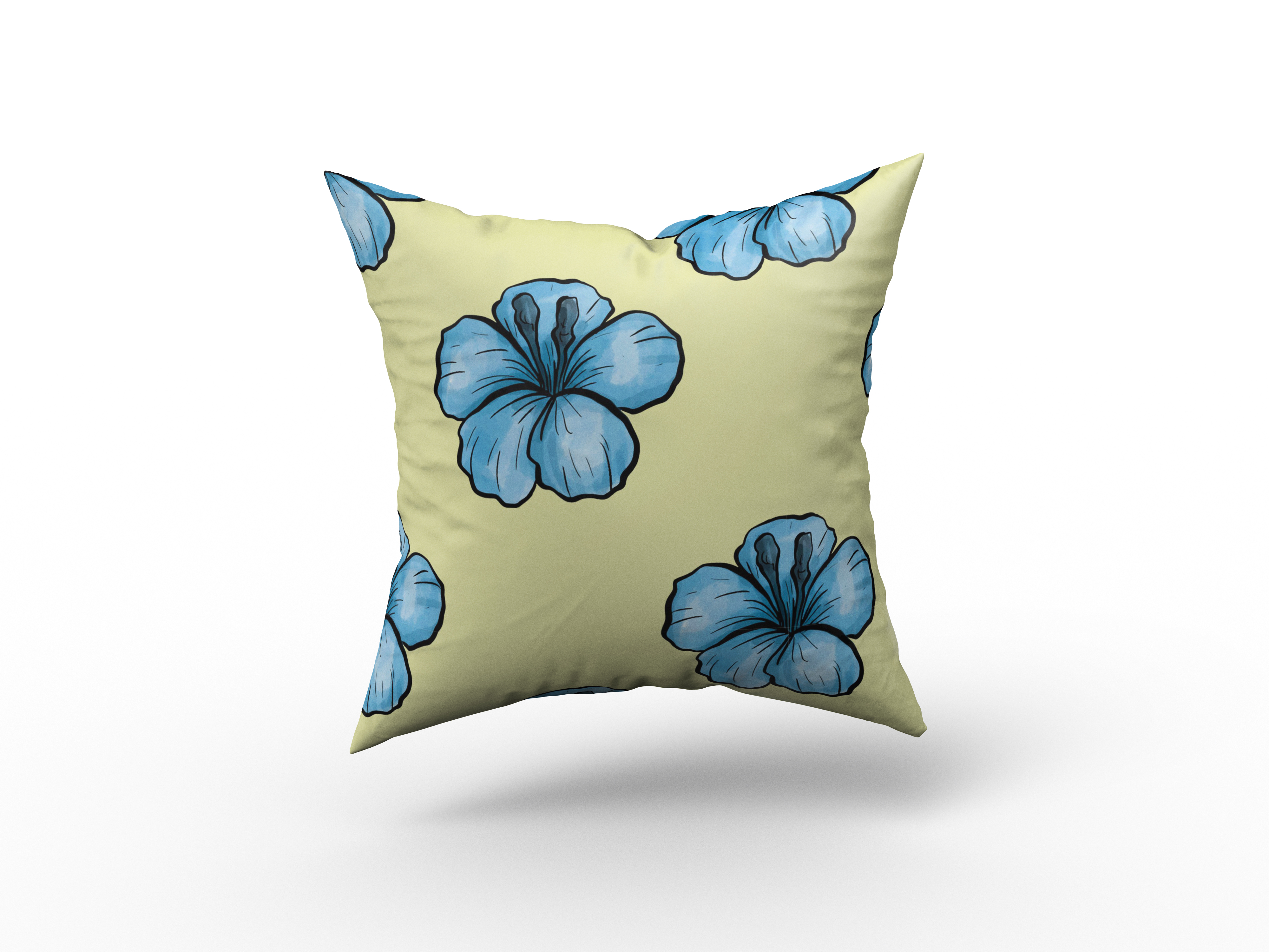 Watercolor Blue Flowers