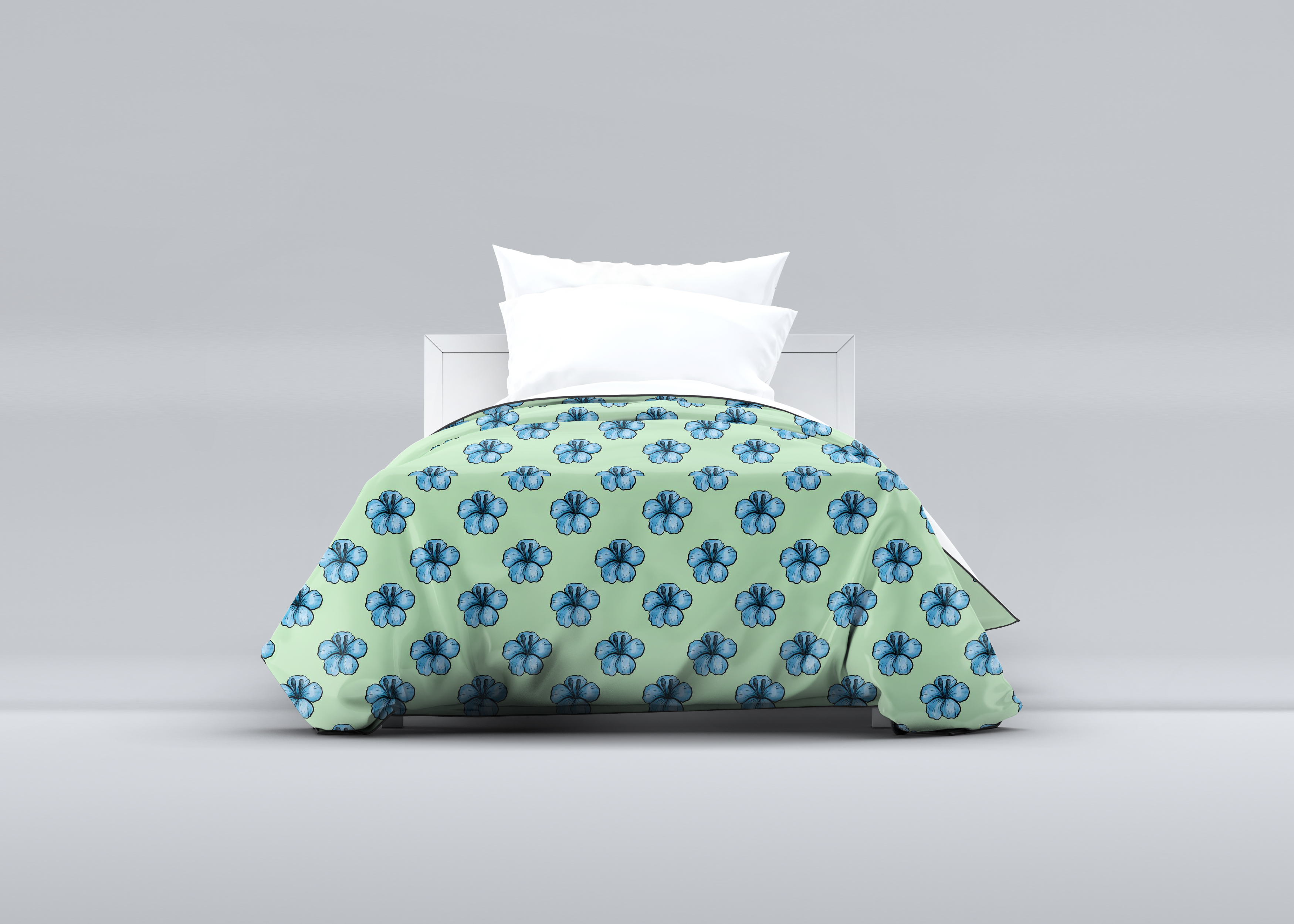 Blue Watercolor Blossom