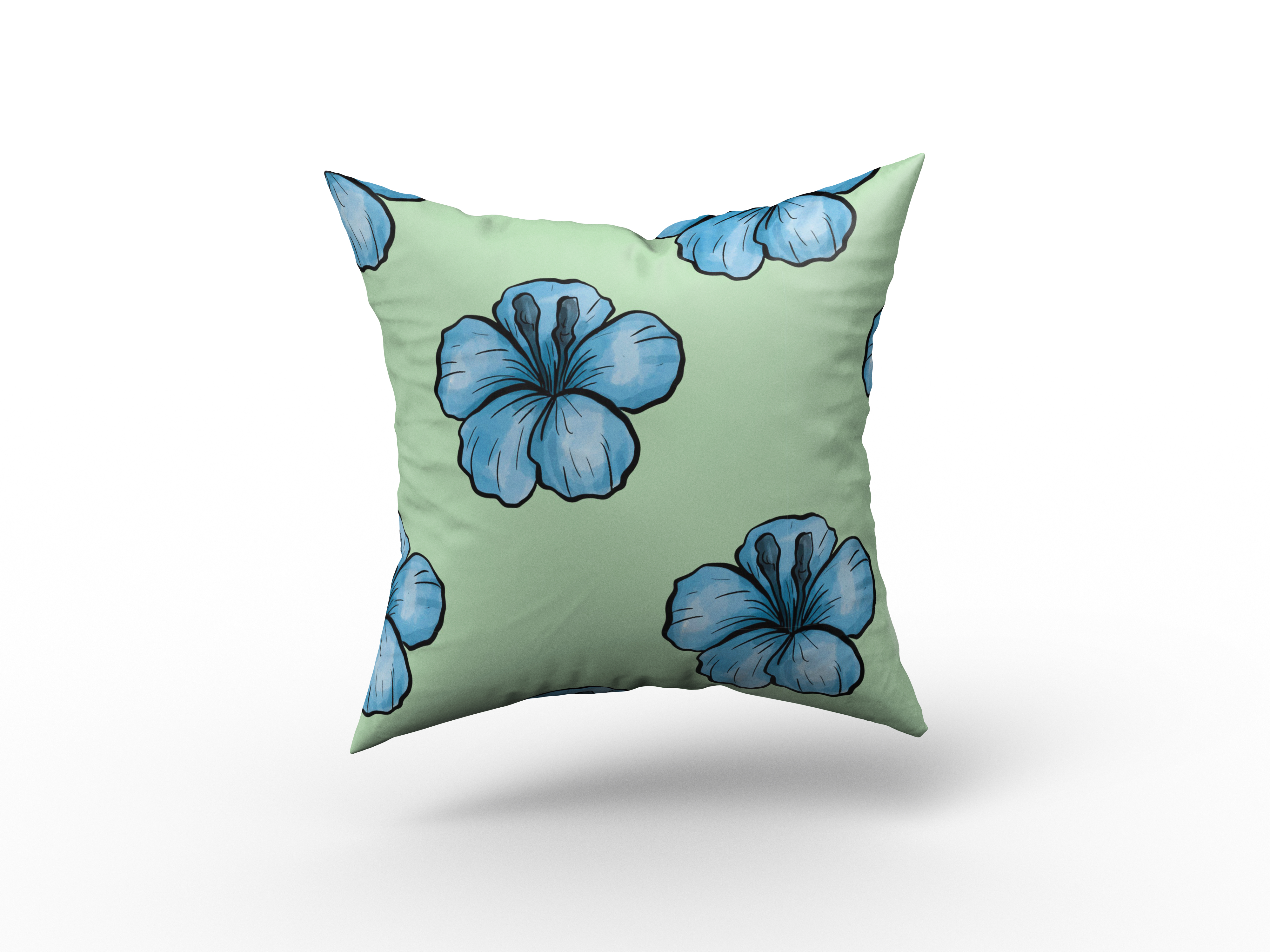 Blue Watercolor Blossom