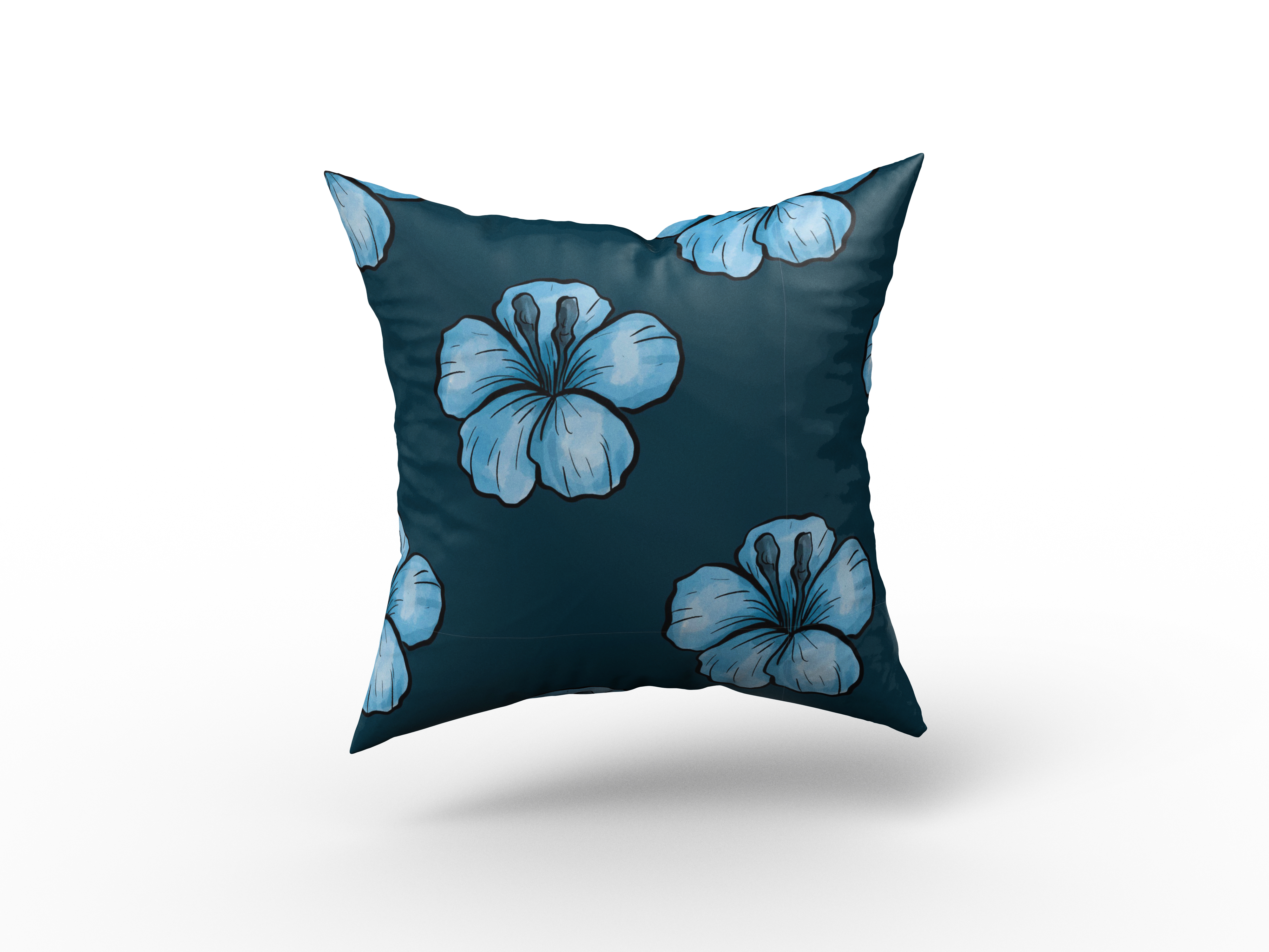 Blue Watercolor Flowers